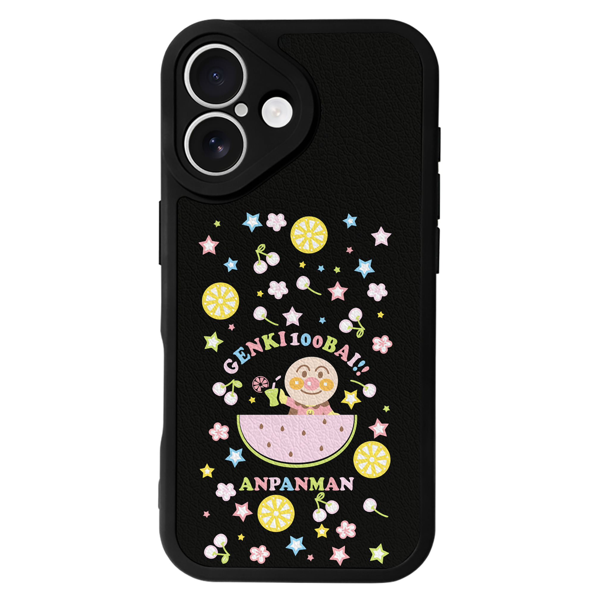 （画像用） アンパンマン Anpanman 【iPhone 16シリーズ対応】シリコンスマホケース（レザー調） 材質：シリコン